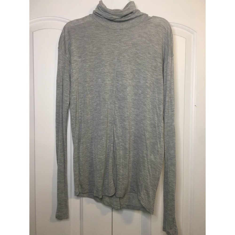 Rag & Bone Gray soft thin turtleneck long sleeve top Size Small